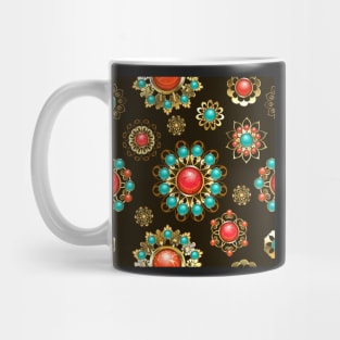 Ethnic Brooches Seamless Pattern Mug